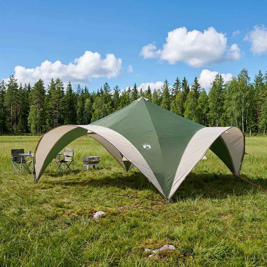 Party Tent with Roof Green 400 x 400 x 320 cm Polyester and Steel