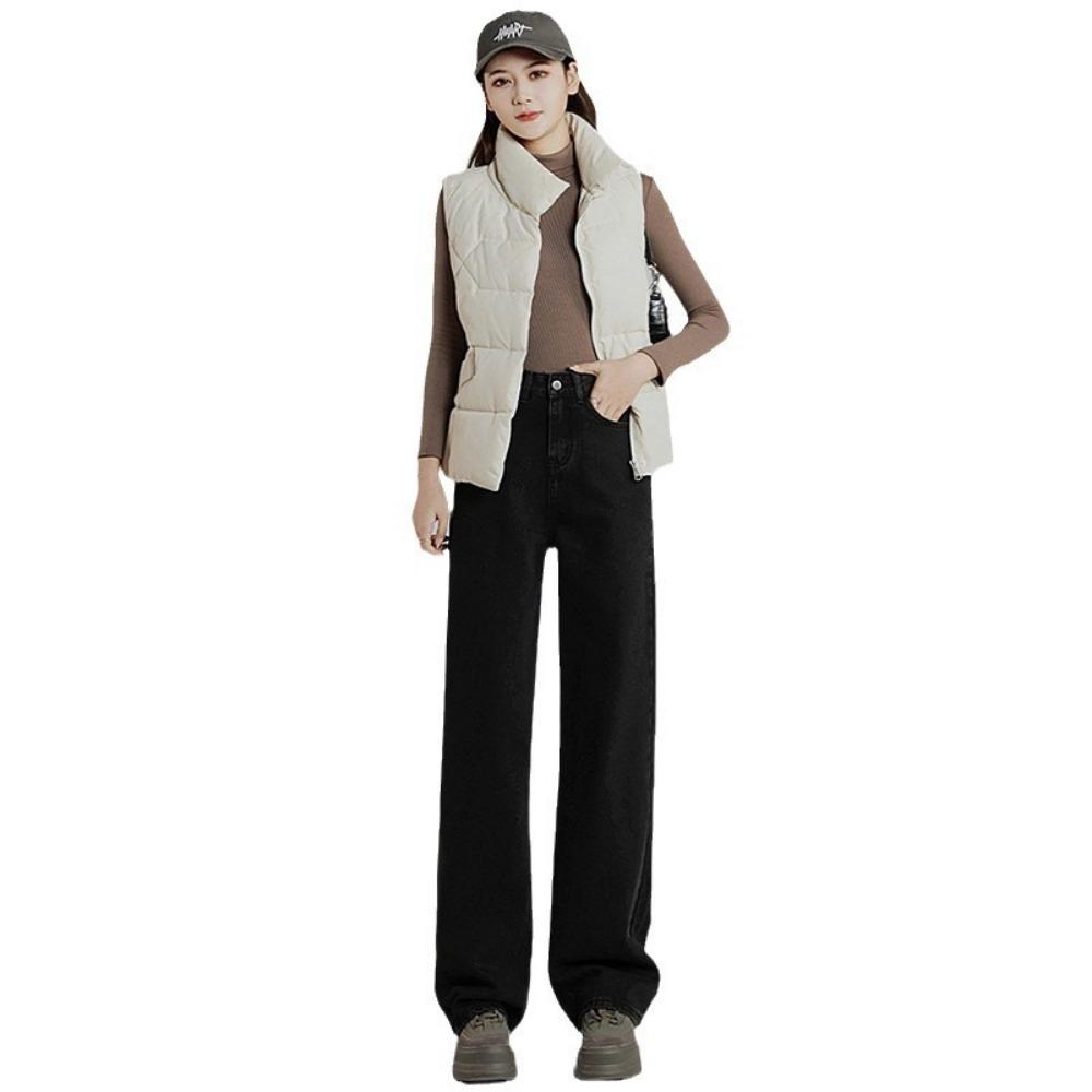 Spice Girl High Waist Versatile Skinny Wide Leg Straight Jeans Women's Autumn and Winter New Fashion Casual Pants