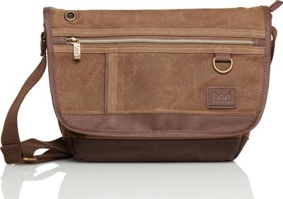 Lee Crash Mini Shoulder Bag with Paraffin Large Town Chocolate Flap, Coating, Multifunctional, Lightweight, Capacity, Casual, 320-4032-24,