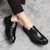 Men’s British Style Brogues Formal Business Leather Shoes Men Tuxedo Party Dress Shoes Plus Size