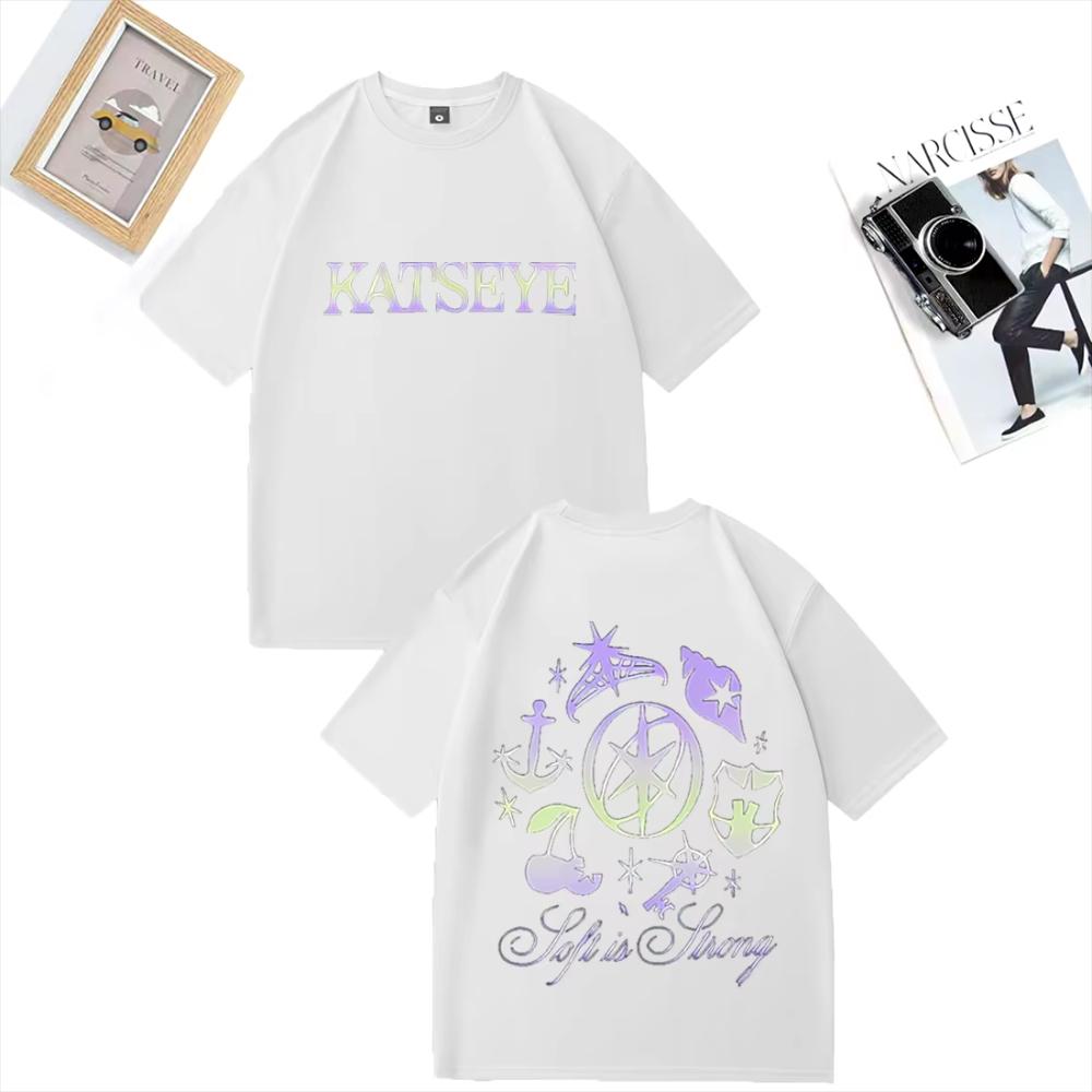 Katseye Fashion Printed T Shirt Mens Womens High Quality Vintage Tshirt Cotton Tops Hip Hop Streetwear Short Sleeve Tee Shirt