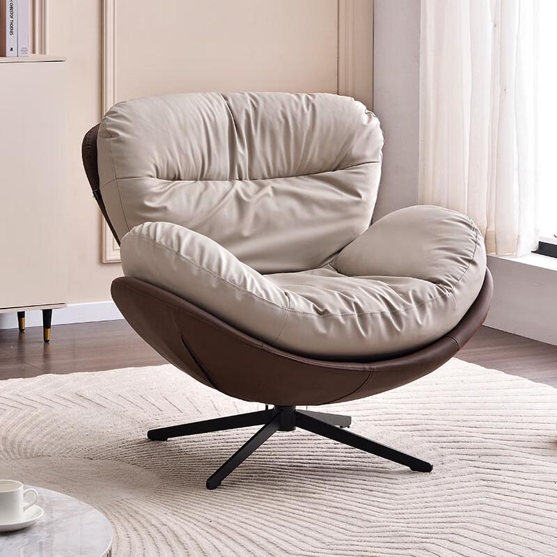 Miling Nordic Swivel Down Feather Lounge Chair