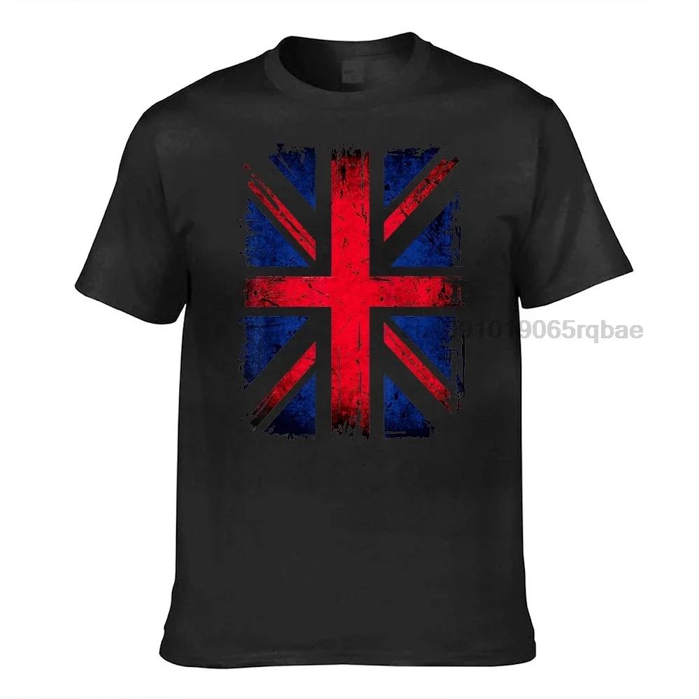 British Flag Tshirt Unisex Union Jack Tshirts Print Vintage Shirts Guys O Neck Tshirt Summer Tees Short Sleeve New Cotton Harajuku