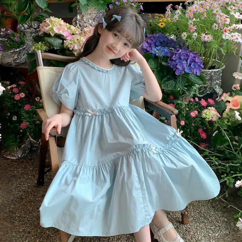 Girls  Bowknot Summer Princess Dress 140