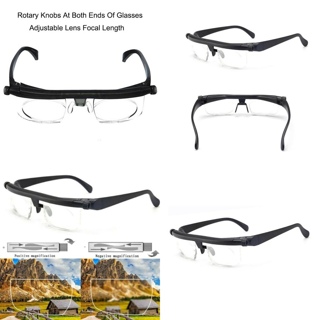 Lens Dial Adjustable Glasses Clear Vision Reading Distance Vision Eyeglasses For Men And Women