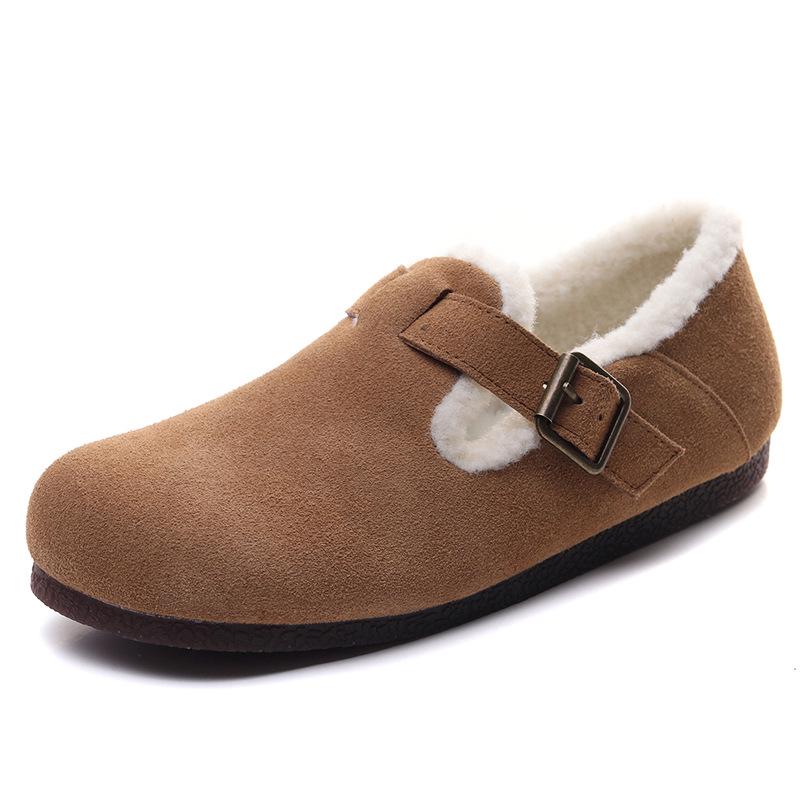 

2024 Осень Стиль Мори Ретро Кожаный Круглый Носок Женские Лоферы Балетки 37