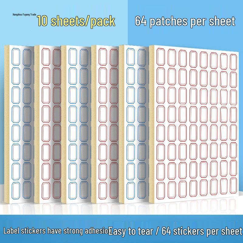 Self-Adhesive Label Stickers for Name Tags and Price Classification, Office and Take-Out Use