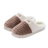 Double-parcel wheat ear shoes autumn and winter home indoor warm and velvet thick-soled couples wear cotton slippers