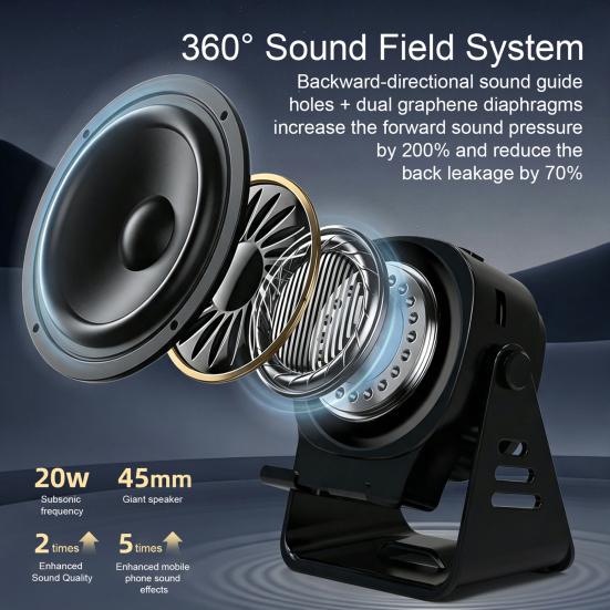Easy Use Speaker for Elderly Wireless Induction Speaker, No Bluetooth-compatible Auto Play Sound Amplifier with Phone Loud Accessory Stand,