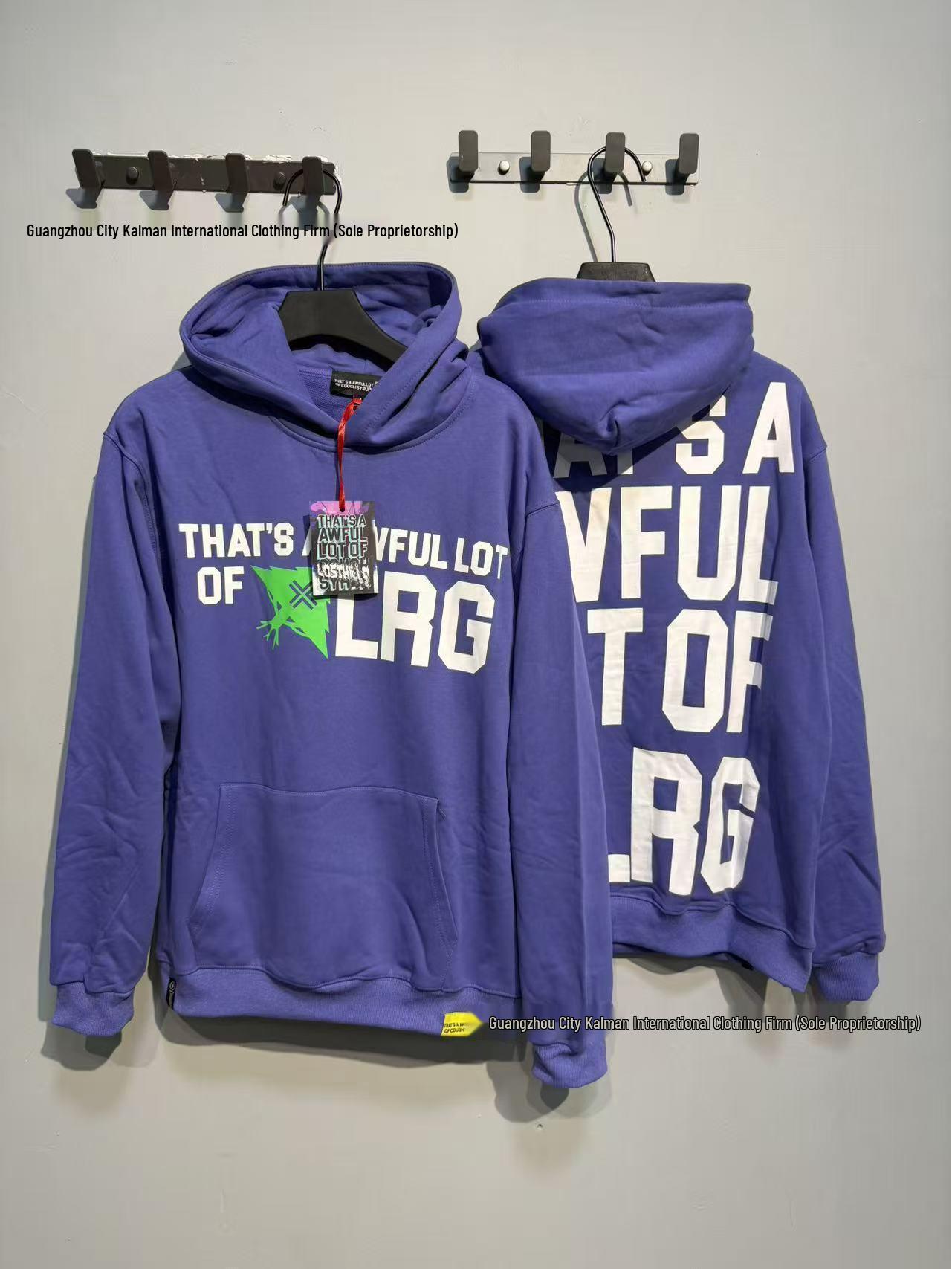 

THAT S COUGHSYRU Loose Fit Hip Hop Rock Long Sleeve Hooded Sweatshirt Small