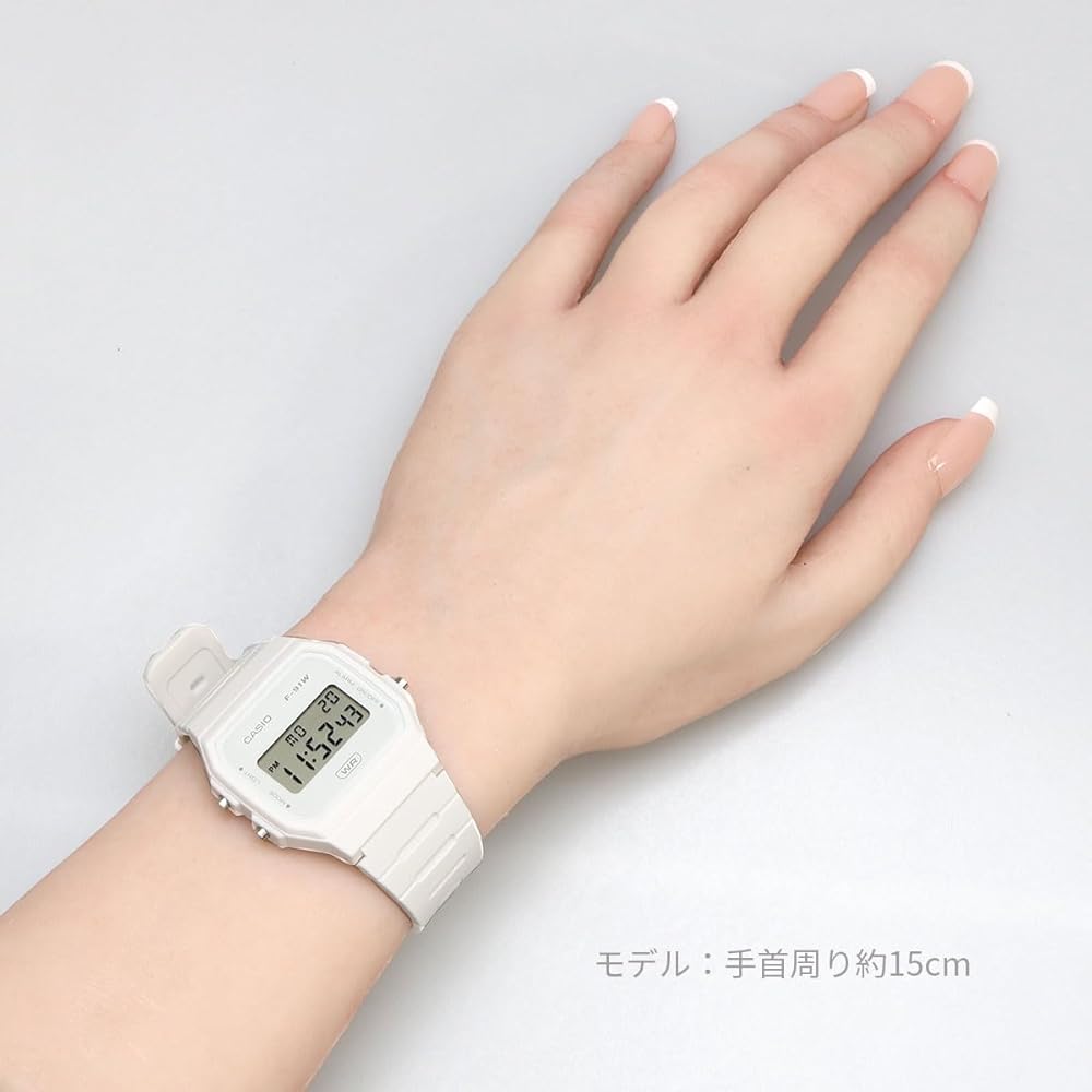 Casio F-91WB-7A Unisex Digital Watch Biomass Plastic Band White Simple Packaging