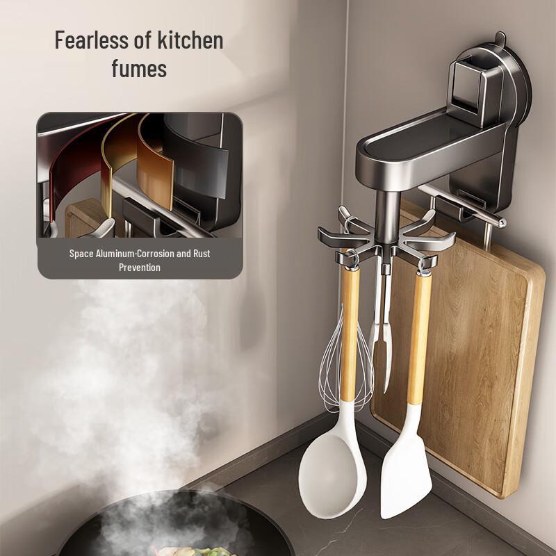 XuanYong No-Drill Suction Cup Rotating Kitchen Hooks