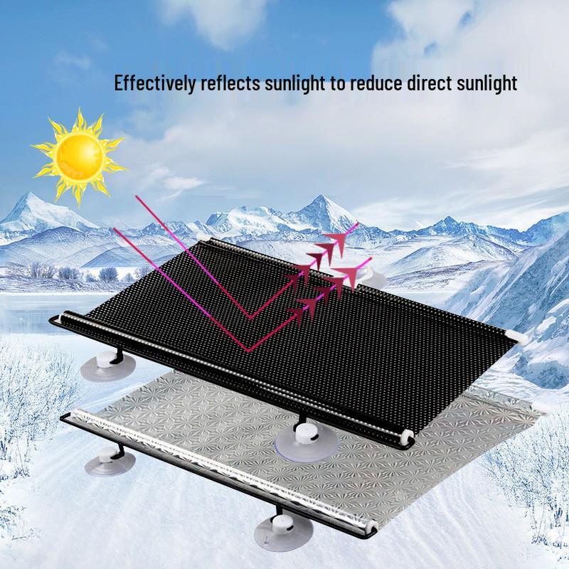 Automatic Retractable Windshield Sunshade - Heat Insulation & Light Blocking