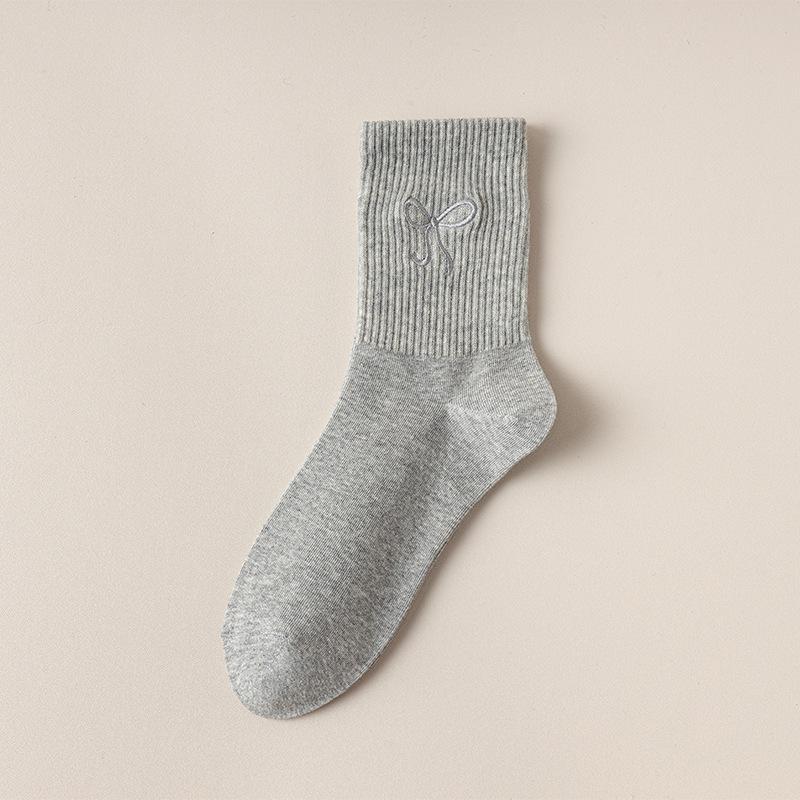 Female Spring and Autumn Trend Sweet All Build In The Tube Pile Pile Cotton Socks