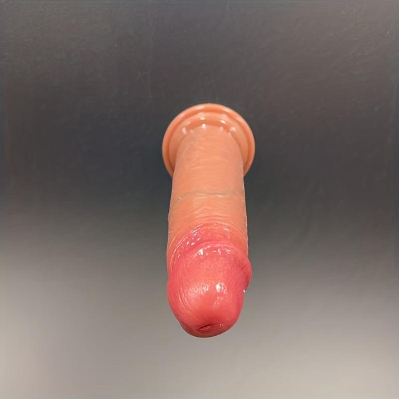 Realistic Peel-Off Skin Dildo, Soft Reusable Manual Silicone Toy, Large Lifelike Design with Strong Suction Cup & Adjustable Swing Direction