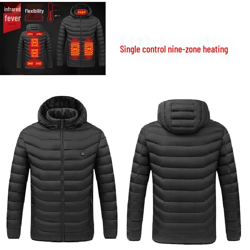 

Бавовняна куртка з капюшоном з USB-підігрівом - Постійна температура тепла 2XL