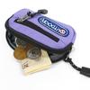 Outdoor Products Coin Purse, Round, with Coin Storage, Bill Storage, Card Storage, and Carabiner, Solid Color, Luminous Lavender
