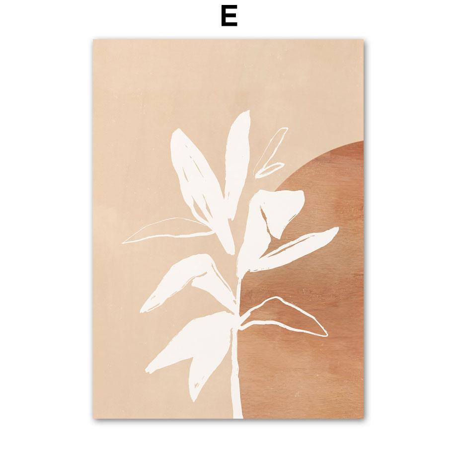 Boho Minimalistisch Sonne Regenbogen Blume Blätter Wandkunst Leinwandbild Abstrakt Nordische Poster Drucke Bilder Für Wohnzimmer Dekoration