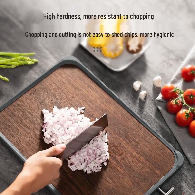 SUPOR Anti-bacterial Stainless Steel & Ebony Double-Sided Cutting Board