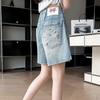 Sommerkleidung für Mädchen Denimshorts Vielseitige Oberbekleidung Mittellange Hosen Kinder Freizeithosen Damen Sommer Cropped-Hosen