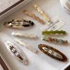 3Pcs Wave Hair Clips Acetate Clip Candy Color Hairpin Trendy Leopard Bb Clip Y2K Hair Accessories for Women Girls Korean Style