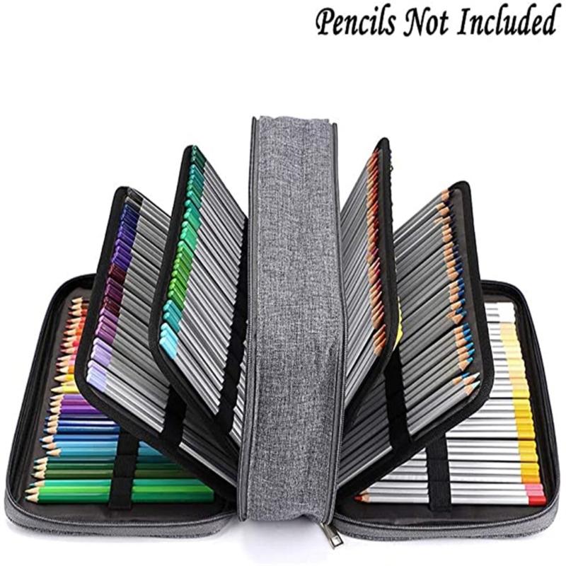 Trousse à crayons 300 emplacements Grande capacité Sac à stylos Sac de rangement pour crayons de couleur Organisateur de crayons Porte-crayons de couleur