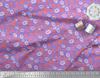 Soimoi Purple Japan Crepe Satin Fabric Lips Women Decor Fabric Printed metre 42 Inch