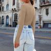 Women's Solid-color Fashionable Long-sleeved Top
