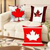 Canada Canadian Flag Ca Leaf Cushion Cover Soft Short Plush Pillow Cover Smooth Cozy Texture Aesthetic Cushion Case Home Decor