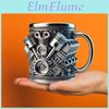 Coffee Engines Cup Handmade V8 Mug For Car Lovers Large Capacity Tea Cup Hot Beverage Mug For Home Office