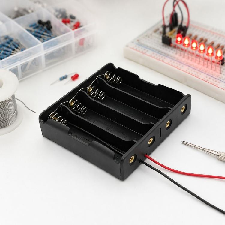 18650 Battery Holder for Repair Wiring, Cell Pack Assembly, Spring Contact Placement, Cover Support, and Projects
