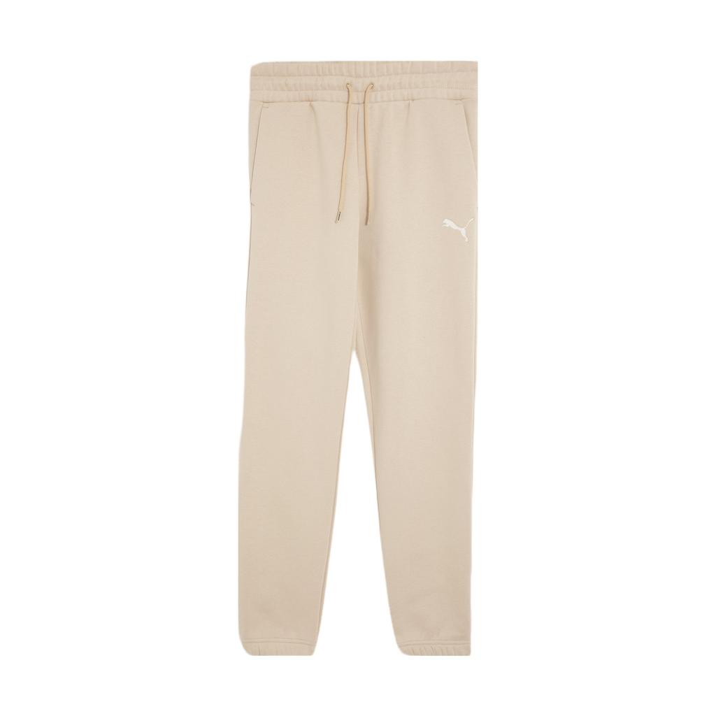 Puma Elevated Sweatpants With Fleece And Thickened Mid-Waist Drawstring Simple Casual Pants Women pants Oatmeal 683869-09