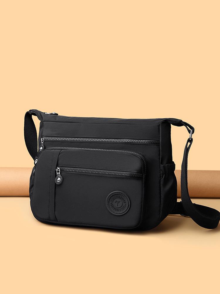 Women's Waterproof Nylon Single Shoulder Crossbody Bag - Casual Fashion, Simple Mom Shopping Bag