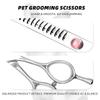 Professional Pet Grooming Scissors Set 6.5 Inch Stainless Steel Flat Curved Tooth Fishbone Fluffy Thinning Shears Dogs