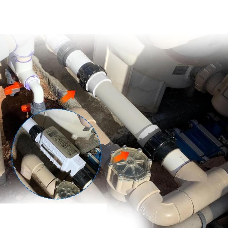 Pool Valves Connector Plastic Swimming Pool Salt Cell Bypass Adapter Suitable for T Type Chlorinator Replacement Unit