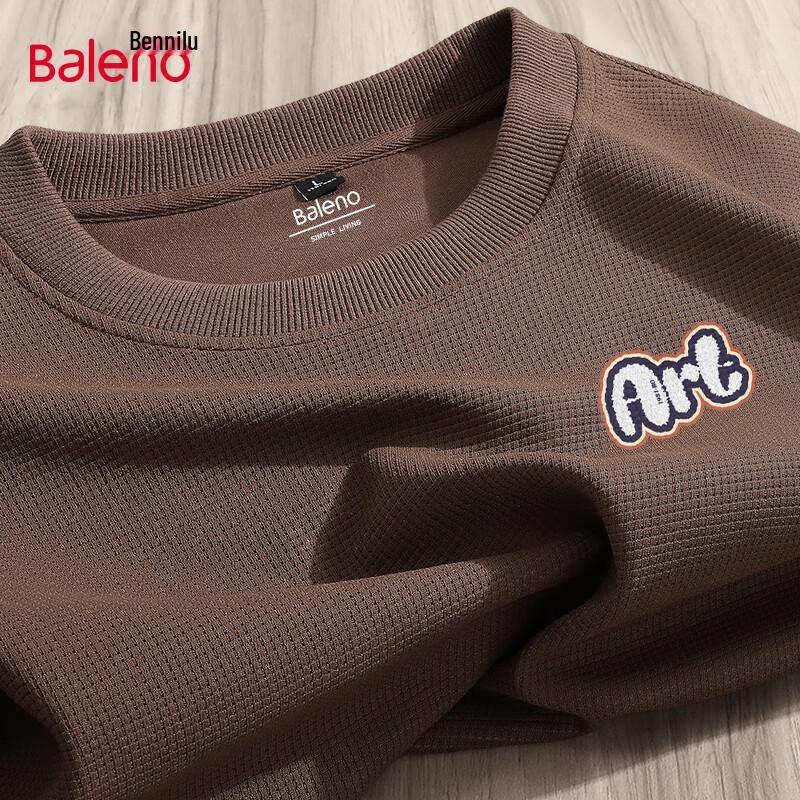 Baleno Men's Waffle Knit Crew Neck Sweatshirt