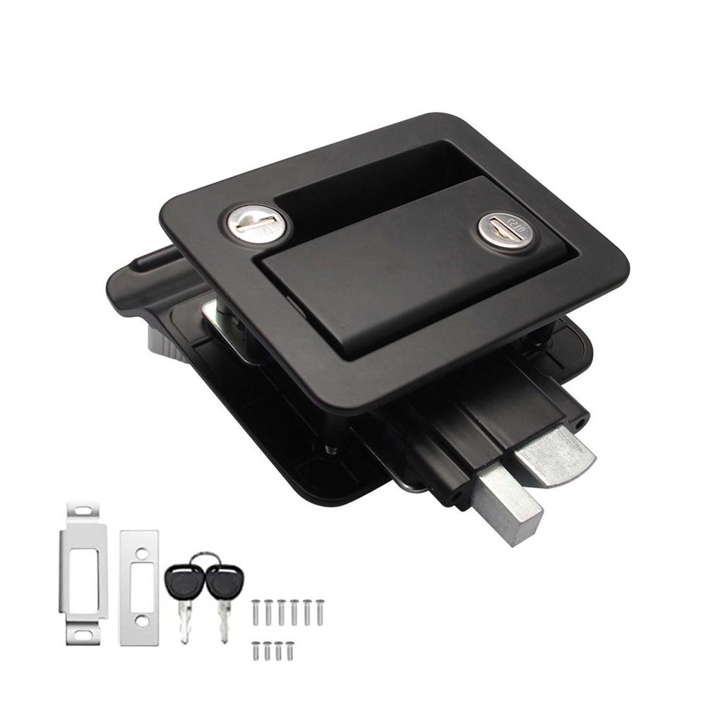 New RV Door Lock Zinc Alloy Entry Door Latch Lock Replacement Kit with 4 Keys for Travel Trailer Campers RV Truck Cargo Hauler