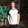 Build Your Brand Raglan-Kontrast-Kurzarm-T-Shirt für Herren