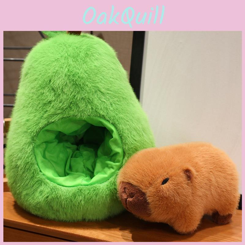 Avocado Capybara Plüschtier Weiches Kurzes Plüschtier Niedliches Tier Kindergeschenk Für Sammler