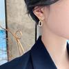 Fashion Aesthetic Zircon Geometric Square Earrings for Woman Wedding Party Girls Unusual Earring Korean Statement Jewelry Gift