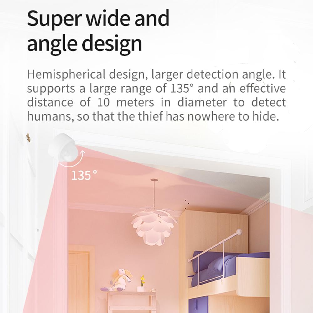 Mini Tuya Zigbee PIR Motion Smart Sensor Wireless Body Infrared Detector Security Smart Life App Control Alexa Google Home