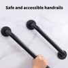 2 Stück Badezimmer Duschgriff Edelstahl Handlauf Duschsicherheits-Haltegriff für Badewannen und Duschen Einfach zu installieren