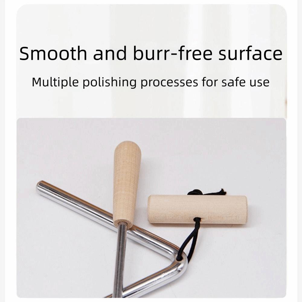 4/5/6in Triangle Instrument with Striker Percussion Triangle  Musical Performance