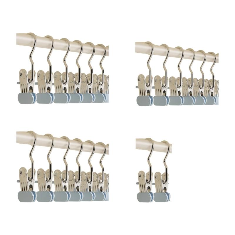Practical Nonrust Steel Hanger Clip Featuring Double Capacity Design And No Residues Grip Nonslip Wide Clothespins