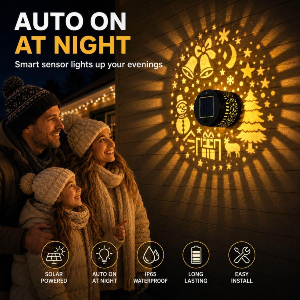 Multicolor Solar Projection Light Outdoor Decorative Wall Projection Light Christmas Decoration