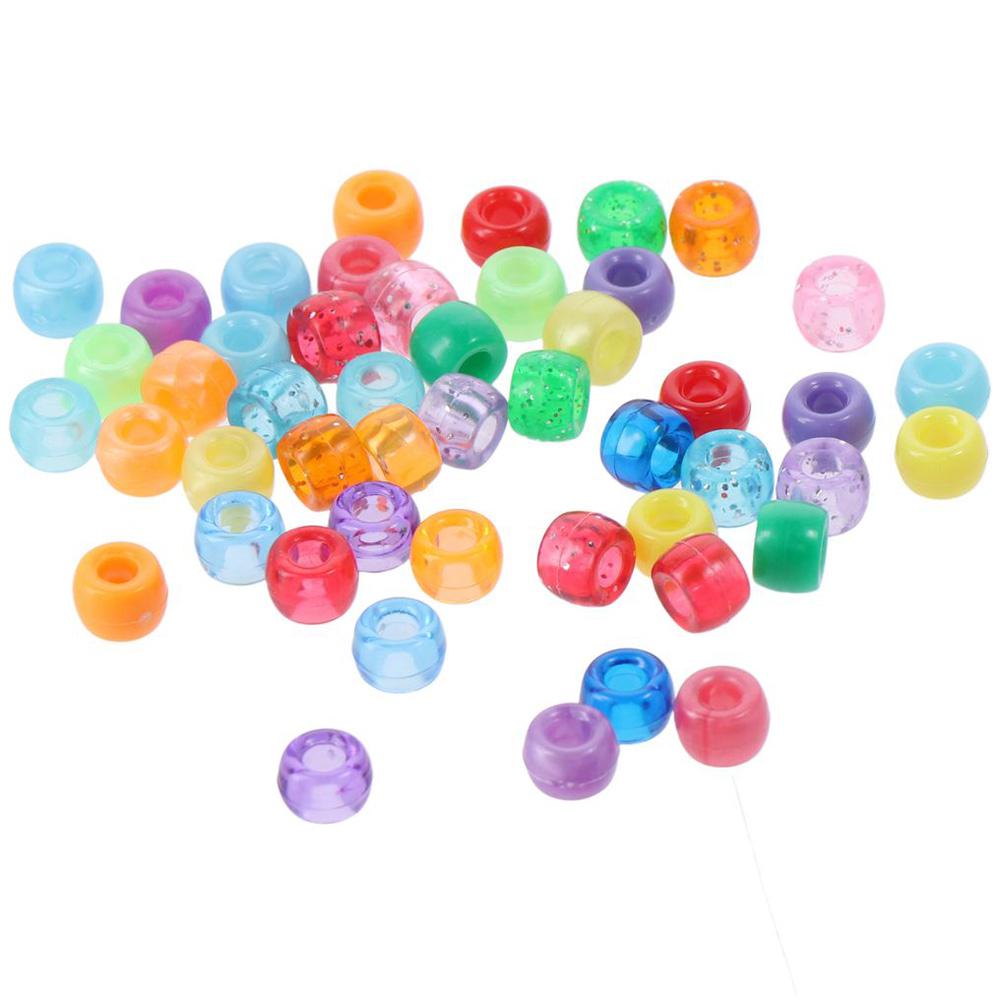 720 PCS Plastic Rainbow Pony Beads Rainbow Pony Beads Plastic Craft Beads Bulk  Bracelets