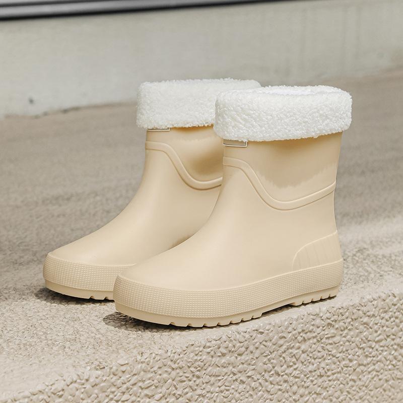 Versatile rain shoes female adult waterproof, non-slip and wear-resistant rain boots soft-soled comfortable shoes