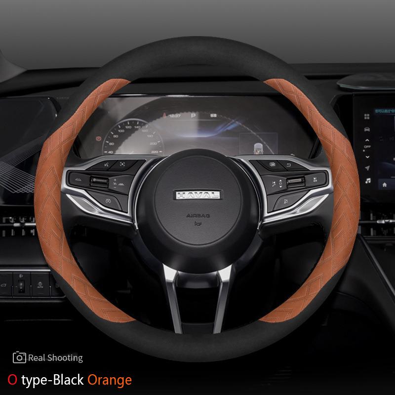 Suede Car Steering Wheel Cover For Haval Dargo H2 H4 H6 H9 F7 M6 Ultrathin Anti-slip Sweatproof Auto Accessories