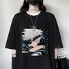 Jujutsu Kaisen Anime Gojo Satoru Print T-Shirt Damen Casual Top Sommer Kurzarm Sommer T-Shirt
