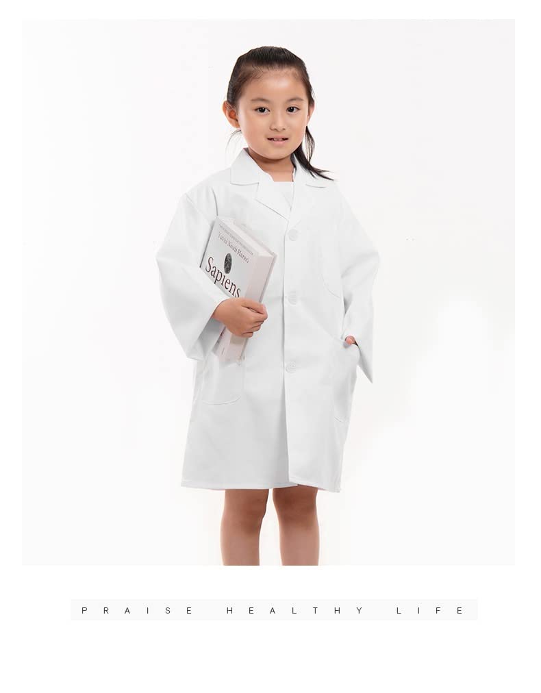 Youngfull Kids' Lab Coat, Doctor's Coat, Examination Coat, Lab Coat, Medical, Event, Scientist, Cosplay Costume, Halloween, Size S